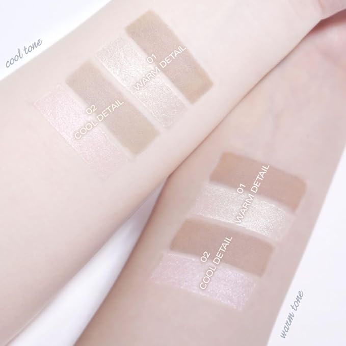 BBIA Last Contour Stick - Dual-Sided Contouring & Highlighting Duo Stick Easy Dual-Ended Natural Contour & Highlight Blendable Buildable Longlasting Korean Face Makeup (02 COOL DETAIL, Pack of 1)