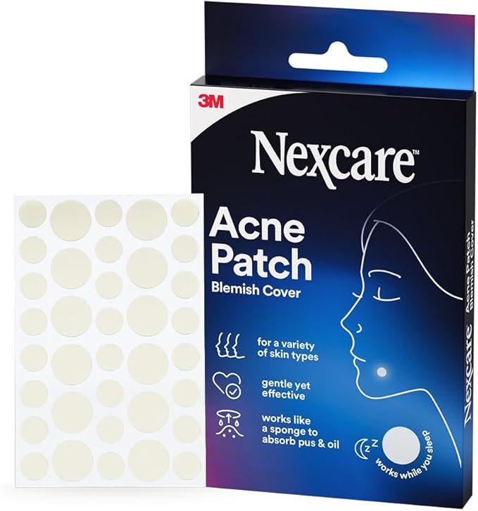 Nexcare Acne Cover, Skin Cover Absorbs Pus and Oil From Clogged Pores, Suitable Skincare for Most Skin Types - 36 Acne Covers