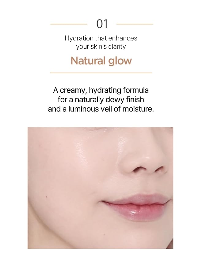JUNG SAEM MOOL Essential Skin Nuder Cushion 22N Peach Light 0.49 Fl Oz, No Refill, Natural Radiant Finish Cushion Foundation with Buildable Coverage, Lightweight Texture, Korean Foundation Makeup