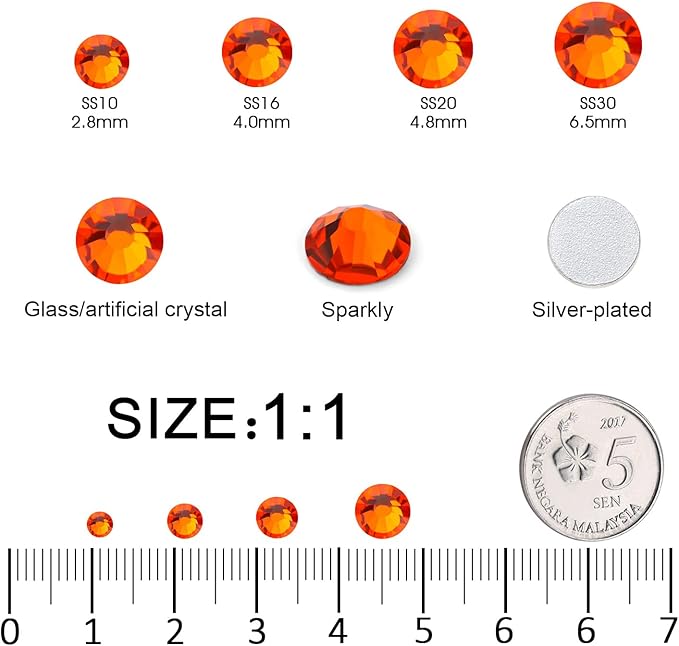 MEIBITE Flatback Rhinestones Bulk, 2880PCS Hyacinth Rhinestones for Clothes DIY Decoration Crafts, Hyacinth, SS30, 6.3-6.5mm