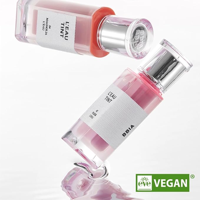 BBIA L’EAU Tint – Glossy & Glow Lip Stain Watery Lip Tint Non-Sticky High Shine Finish Long-lasting Moisturizing Lightweight Natural Daily Use Vegan Korean Makeup (03, 06 COOL TONE DUO SET)