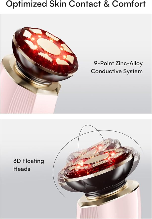 INIA 3-in-1 Red Light Therapy for Face and Neck Beauty Device for Puffiness & Skin Firming Skincare Tool