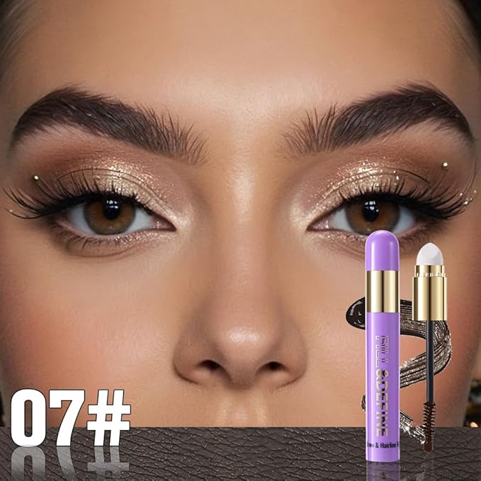 3 in 1 Hair Color Concealer Eyebrow Gel For Women, Waterproof, Long Lasting,Transfer-proof, suitable for eyebrows, beard, and hairline, With features a blending sponge applicator,Black Brown