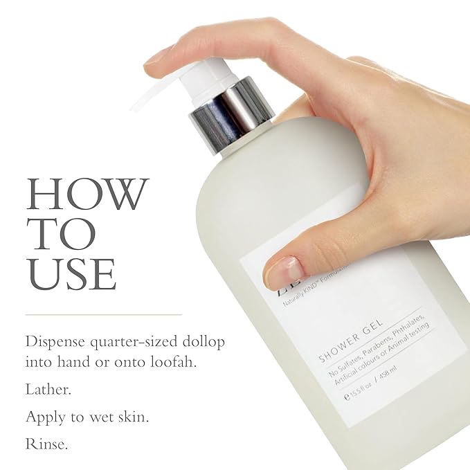 Gilchrist & Soames Zero% Shower Gel – Naturally Kind Sulfate, Paraben & Cruelty-Free Liquid Body Wash for Men & Women, Fresh Botanical Scent Infused with Glycerin & Aloe for Hydrated Skin, 15.5 oz