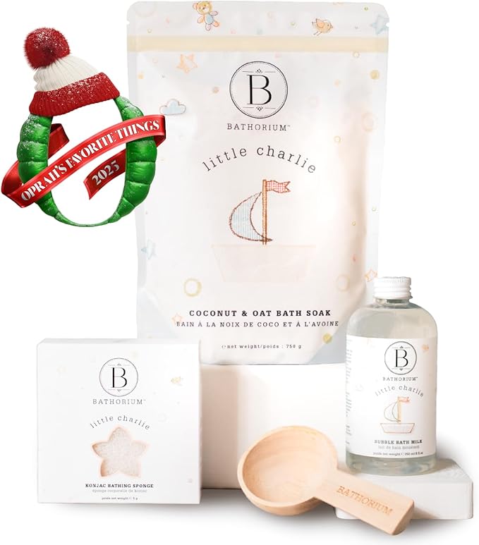 Bathorium Little Charlie Konjac Body Sponge, Gentle & Cleansing Sponge for Babies, Sensitive Skin, 100% Pure Konjac, Ideal for Daily Use, 1 Each