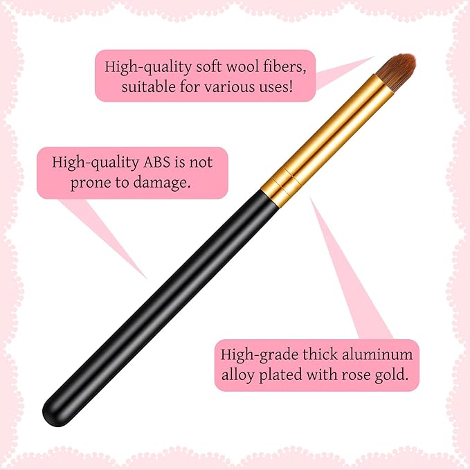 6 Pcs Small Pencil Eyeshadow Brush Eye Makeup Brush Set Round Concealer Eyeshadow Brushs Blending Makeup Tool Reusable for Eyeshadows Eyebrow