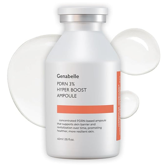 Genabelle PDRN 3% Hyper Boost Ampoule – Advanced Skin Support Serum with PDRN, Niacinamide, Hyaluronic Acid, Peptides, and Centella for Skin Barrier Support, Dryness, and Uneven Texture