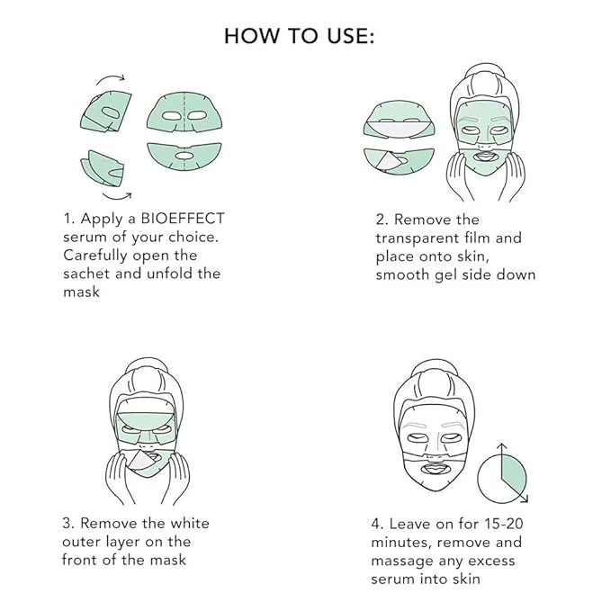 BIOEFFECT Imprinting Hydrogel Face Mask | Soothing Two-Part Hydrogel Mask for Intense Hydration, Plumper & Smoother-Looking Skin, 1 Mask