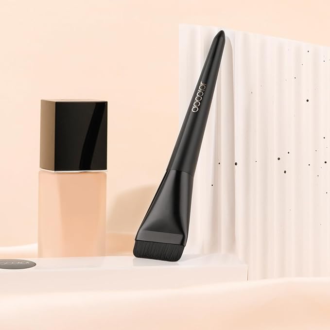 docolor Flat Foundation Brush Korean Makeup Brush Liquid Makeup Brush Premium Makeup Face Brush for Blending, Cream, Thin Foundation Brush Makeup Tool Face Foundation Flat Brush,Black