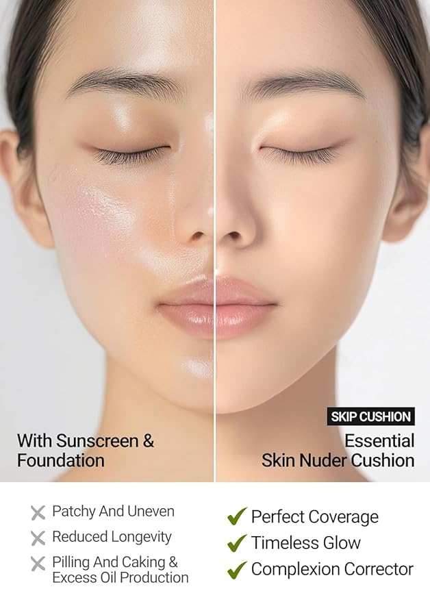 JUNG SAEM MOOL [ SPF ] Essential Skin Nuder Cushion (25 Bronze) | Refill Included (0.98 Fl Oz) | SPF50 Broad Spectrum | Natural Finish | Makeup Artist Brand