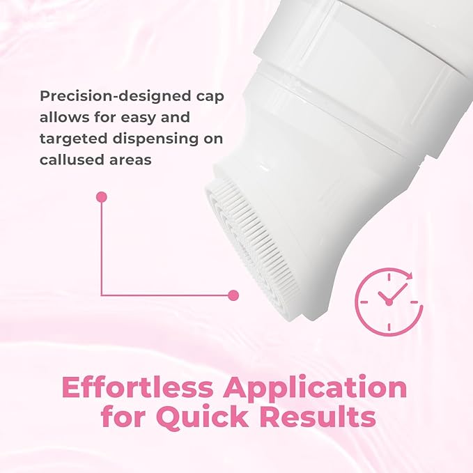 SAISZE Foot Callus Remover with Foot File, Extra Strength Callus Remover Gel with Brush Head, Professional Dead Skin Removal for Feet, 8oz