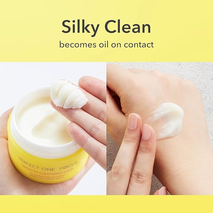 PERFECT ONE FOCUS Smooth Cleansing Balm Makeup Remover – Melts Away Makeup & Impurities While Moisturizing – Gentle Face Wash Balm for All Skin Types, 2-Pack (75g x 2)