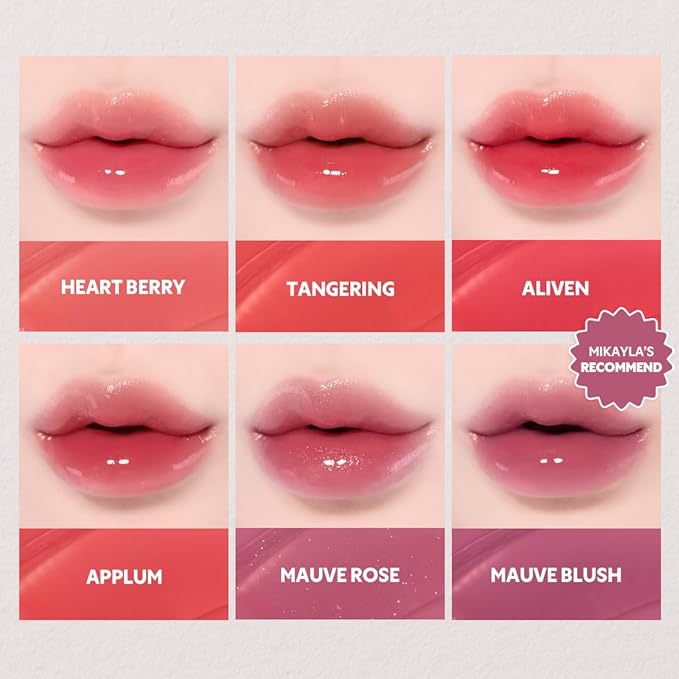 TIRTIR [*Mini Size Waterism Tinted Lip Gloss #29 Eveny, 0.06 Fl Oz – Kiss Ready Lipgloss, 12H Long Lasting Non Sticky Natural Tinted Glow Korean Multiuse Cheek and Lip Tint for Women gift