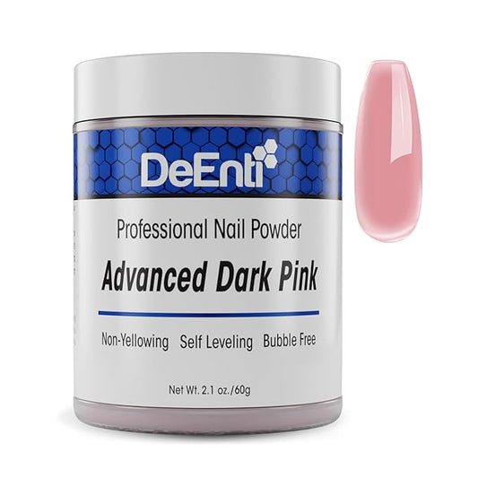DeEnti Acrylic Nail Powder - 2oz Dark Pink|Professional Grade, Bubble-Free Acrylic Powder for Nails | Long-Lasting, Chip-Resistant Nail Acrylic Powder for Carving, Extensions & Fake Nails