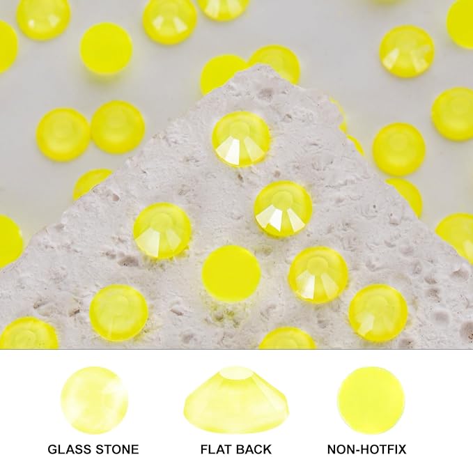 Novani 3000 Pieces Flatback Rhinestones Glass Round Gems Mocha Citrine Crystals for Nail Art DIY Crafts Clothes Shoes,SS10,2.7-2.9mm