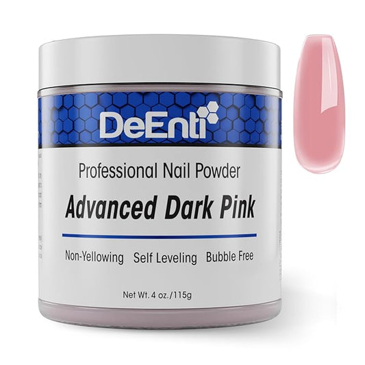 DeEnti Acrylic Nail Powder - 4oz Dark Pink|Professional Grade, Bubble-Free Acrylic Powder for Nails | Long-Lasting, Chip-Resistant Nail Acrylic Powder for Carving, Extensions & Fake Nails