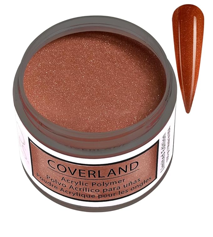 Tones Coverland Acrylic Nail Powder "Max Brown" - Limited Edition Acrylic Powder for Nail Design, Sculpting, and Masking Nail Bed Imperfections - Professional Acrylic Nail Supplies - (1.5 Oz)