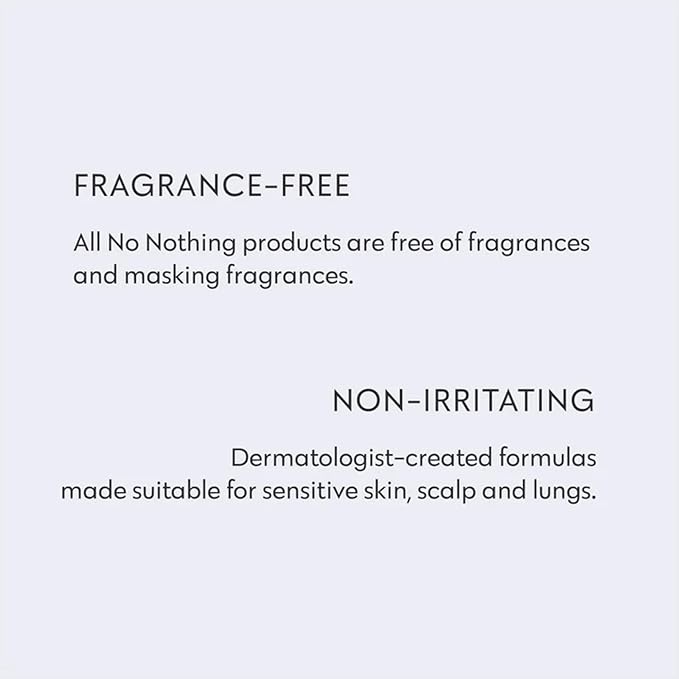 No nothing Very Sensitive Dry Shampoo - Fragrance Free, Talc-Free, Hypoallergenic, Vegan, Unscented Dry Shampoo for Sensitive Scalp - Absorbs Oil, Clear Finish, 5.3 oz