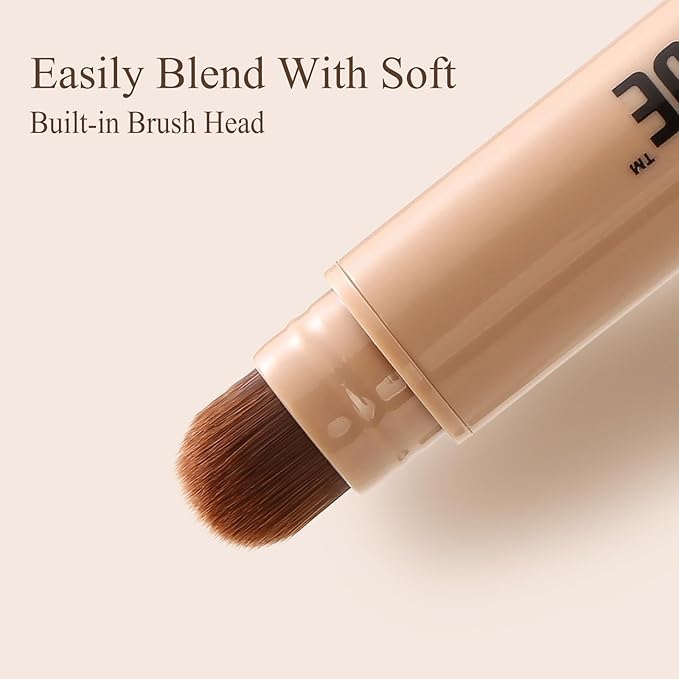 Neutral and Brown Metallic Eyeshadow Stick Pencil Crayon,Champagne Shimmer Cream Eye Brightener Stick Highlighter Makeup,Pro Waterproof & Long Lasting (009 Mud Brown Matte)