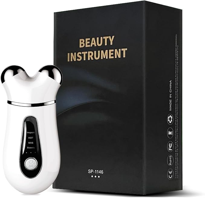 Microcurrent Face Device, USB Micro Current Faci-al Shaping Tool for Facial Wrinkle Removal and Anti-Aging，Mini Microcurrent Face Lift Device for Face Lifting and Facial Sculpting (White)