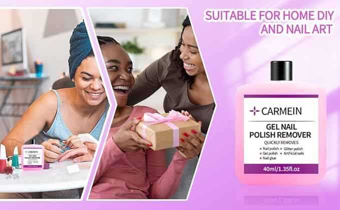 •CARMEIN Gel Nail Polish Remover & Nail Brush Cleaner, Regular Nail Polish Cleaning, Gentle Tool Protection, Manicure-Specific Nail Care 2PCS Set -(Nail Brush Cleaner & Gel Polish Remover)