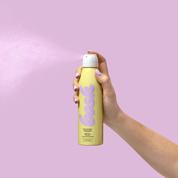 Bask Suncare SPF 50 Sunscreen Spray - Non-Aerosol, Broad Spectrum UVA/UVB Protection, Dermatologist Recommended, Moisturizing, Lightweight & Non-Greasy, 5.5 oz (Value Pack of 3)