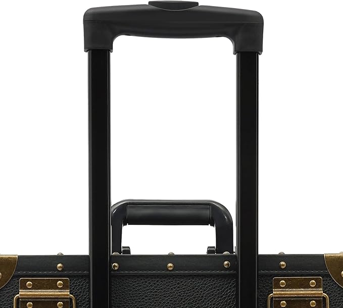 Rolling Lockable Makeup Train Case, Beauty Salon Luggage Hairdressing Trolley Stylist Beauty Salon Cosmetic Luggage Travel Organizer Tool Box for Professional Hairdressers(Balck)