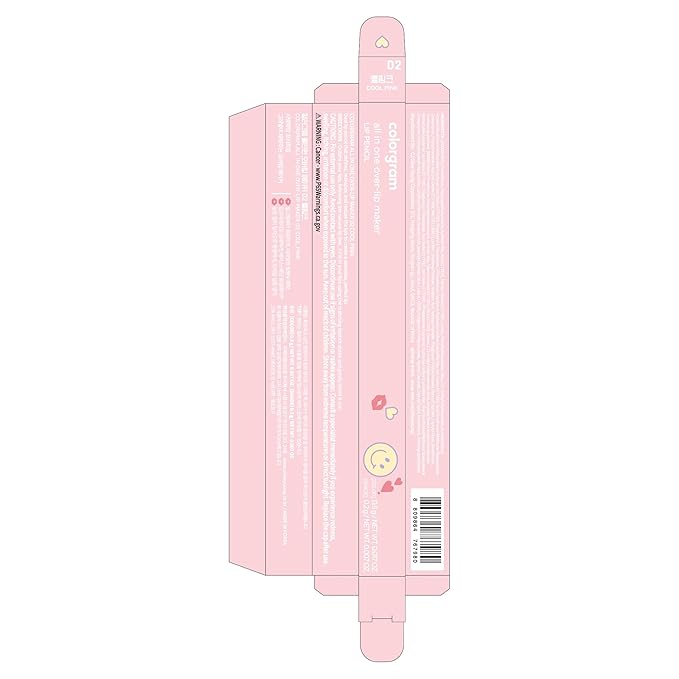 COLORGRAM All In One Over-Lip Maker 02 Cool Pink | Versatile Lip Liner & Contour with Natural Shades, Matte finish, Bigger and Fuller Lips, Plumping effect, Smooth creamy texture