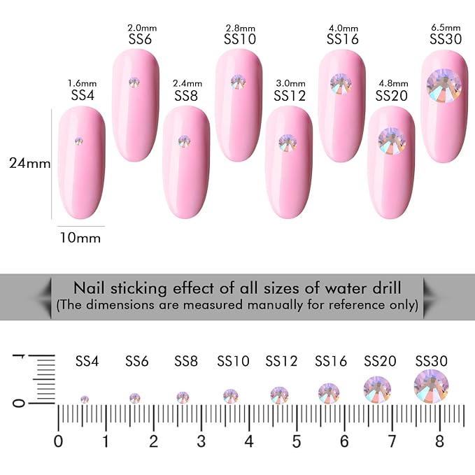 1440Pcs Pink AB Crystal Rhinestones,Glass Flatback Rhinestones Small Gemstones for Nail Face Makeup Art Crafts Clothes Decoration -(SS6,2.0mm,Pink AB)