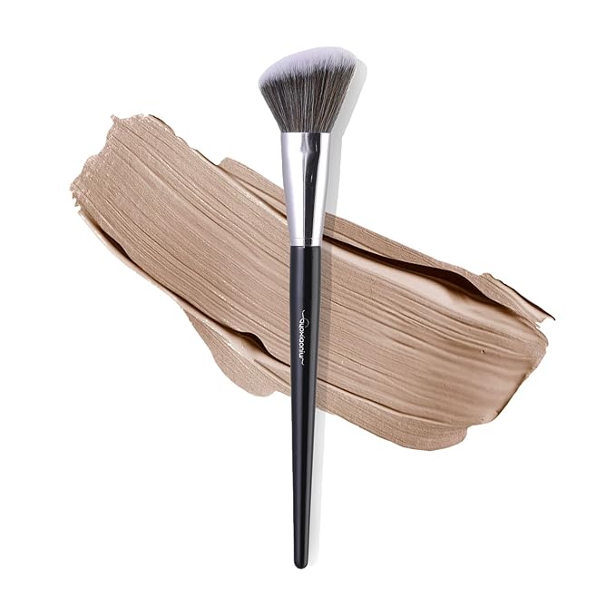Angled Blush Brush, Bronzer Brush, Contour Brushes For Makeup, Foundation Brush, Angled Makeup Brush, Soft Dense Bristles Vegan & Cruelty-Free, Ideal For Liquid Cream And Powder Cosmetics