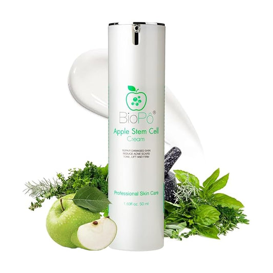 Apple Stem Cell Face Cream Hydrating Moisturizer with Hyaluronic Acid, Softens Skin Texture, Improves Skin Tone & Elasticity – Gentle Daily Cream for All Skin Types, 50 ml