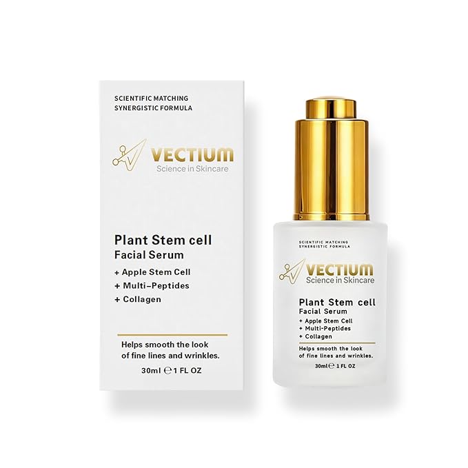 Stem Cell Serum for Face - Apple Stem Cell & Multi-Peptides - Instant Face Lift Serum Helps Reduce Fine Lines Appearance & the look of contours - Suitable for All Skin Types - 1 Fl Oz