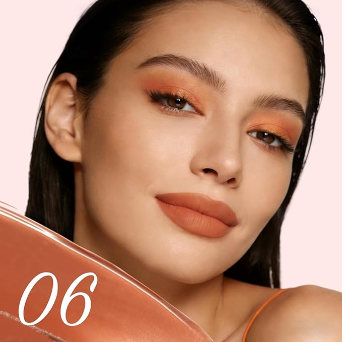 CARSLAN Stay Locked Lip Tint, Quick-Dry Long Lasting Transfer Proof Matte Lip Stain, Moisturizing Glow-Boosting Lightweight Lipstick (06)