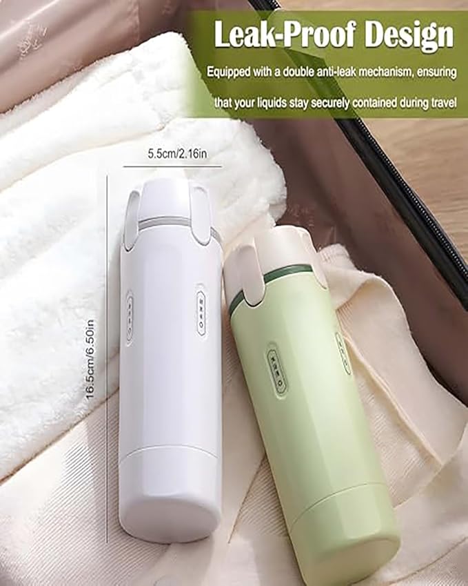 4 in 1 Travel Dispenser, Portable Leak Proof Refillable Squeeze Bottles with Label, 4 Pack 30ml Travel Size Bottle Set for Shampoo Lotion Conditioner Cream, Toiletry Storage Containers Gift (White)