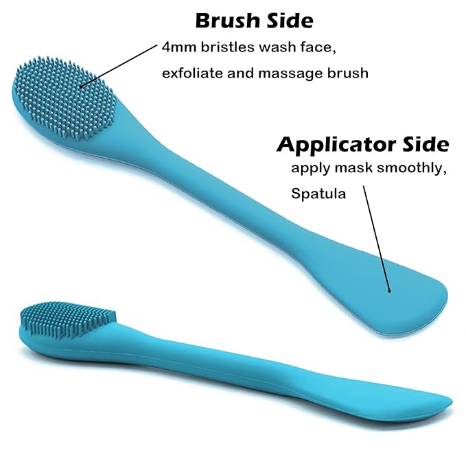 RamPula Pore Brush & Face Mask Applicator, Lymphatic Drainage Brush | Face Scrubber, Silicone Jelly Brush for Deep Pore Cleansing, Face Brush for Lymphatic Drainage Massager, Applicator for Mud, Clay