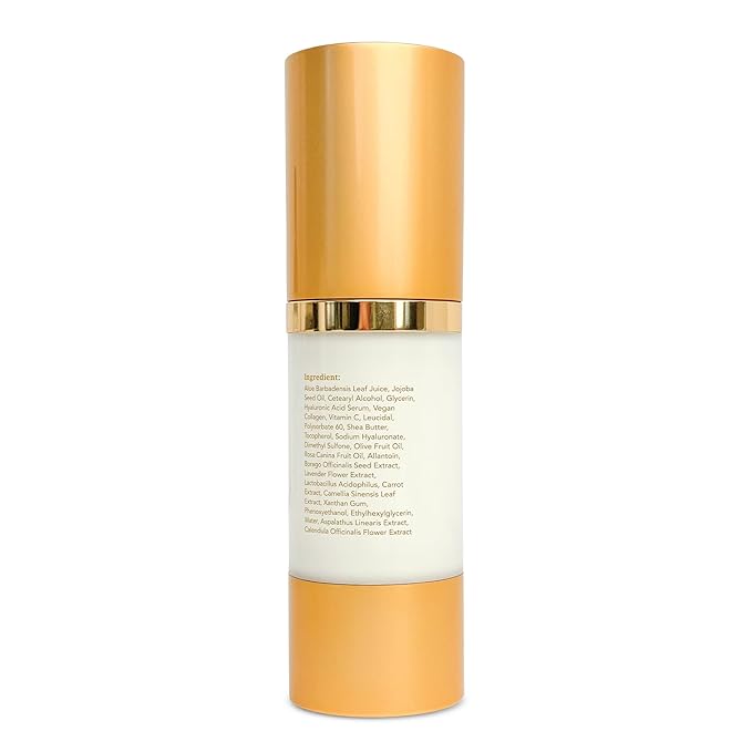 Zatural Hyalo-Lumière Rejuvenating Luxurious Face Cream Lift, Tone, & Tighten, Vitamin C Moisturizer, Hyaluronic Acid, Vegetable Collagen