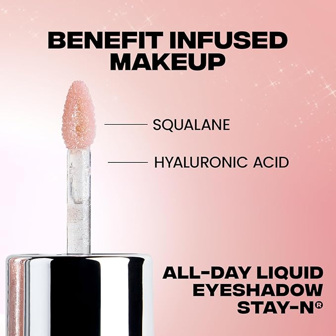 Sacheu Liquid Eyeshadow STAY-N Longwear Eye Makeup — Buildable Highly Pigmented & Blendable Eye Shadow Cream in Matte & Shimmer Finishes, Girly POP