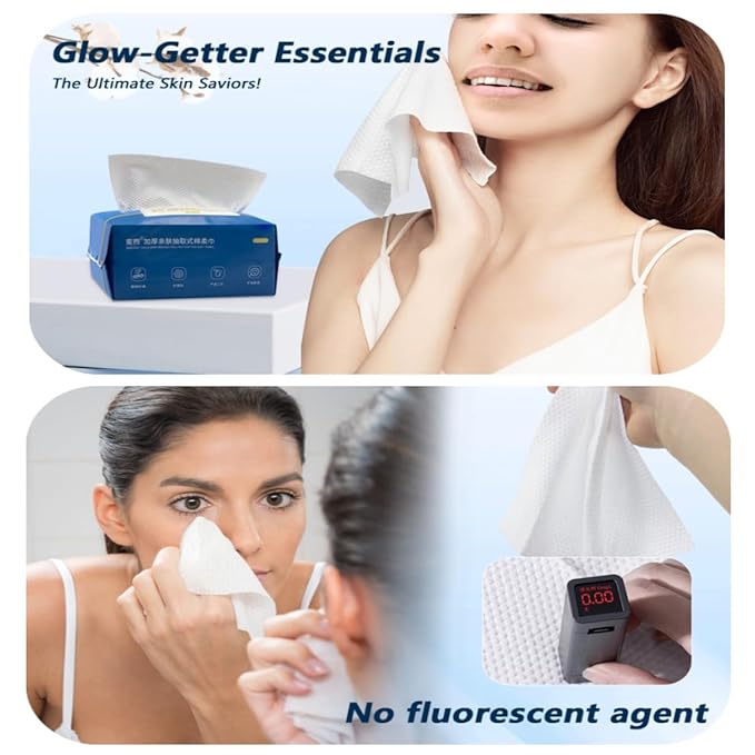 Disposable face towel. MIXUISEE thick and soft face towels. 100% cotton face cloths.facial towels 150% thickness.Remove makeup and cleansing.Suitable for sensitive skin. (Extra thick 210 pieces)