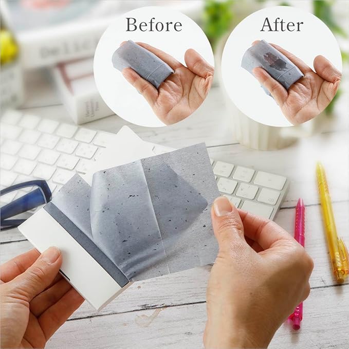 Oil Blotting Paper 100 Sheets,pack of 1 – Natural Black Charcoal Facial Tissues with Premium Washi Japanese Paper, Portable Easy Dispensing, Made in Japan, Skin-Care & Makeup Essential