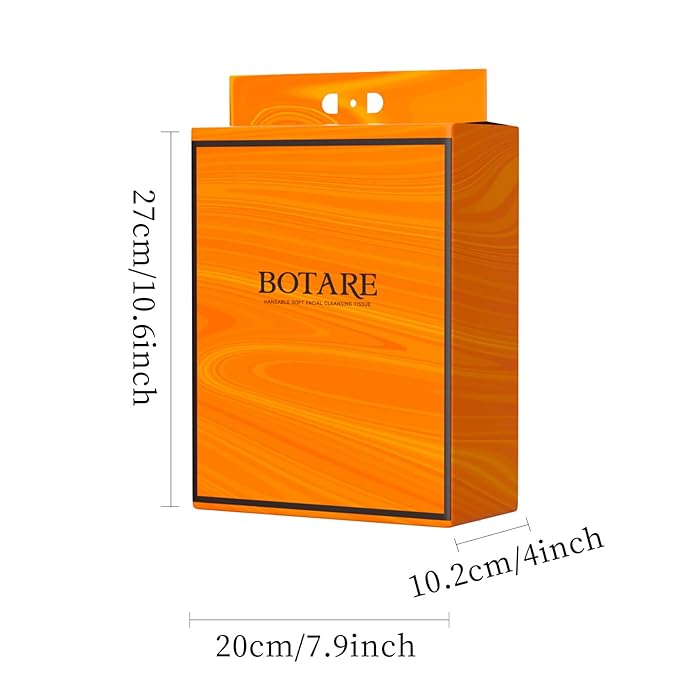 Botare Hanging Disposable Face Towels Plus, Dry/Wet Dual-Use, Extra Large Thick 3D Soft Washing Wipes (Reusable) for Makeup Removal, Daily Facial Cleansing and Use Anywhere 216 Count (1 Pack)