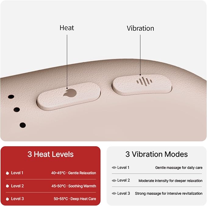 LED Red Light Therapy for Face & Neck Massager Facial Care Device – Electric Gua Sha Brass Tool with Heat & Vibration for Firming, Sculpting & Skincare, Pink