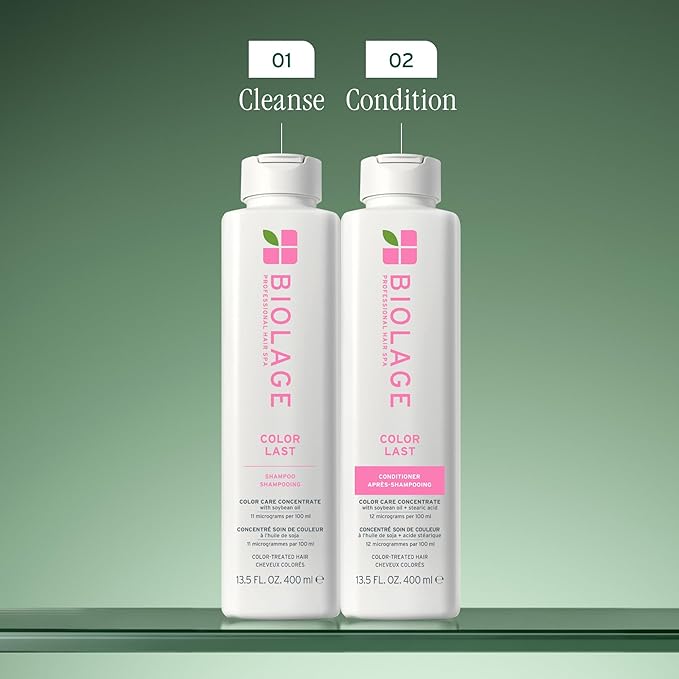 Biolage Color Last Shampoo - For Color-Treated Hair, Nourishes, Strengthens, Hydrates and Adds Shine, Soybean Oil & Stearic Acid, Paraben & Mineral Oil-Free, Vegan, 13.5 Fl Oz