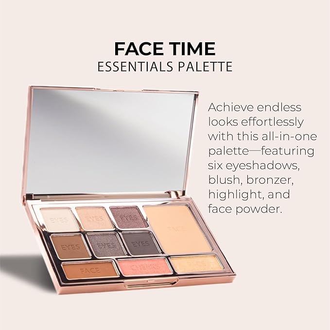 LUMINESS Complete Makeup Kit - Includes Face Palette, Airbrush Foundation, Primer and Brush - Silky, Long-Wearing, Easy to Blend, Perfect Makeup for Older Women, 4-PC Make Up Set (16 - Light Rich)