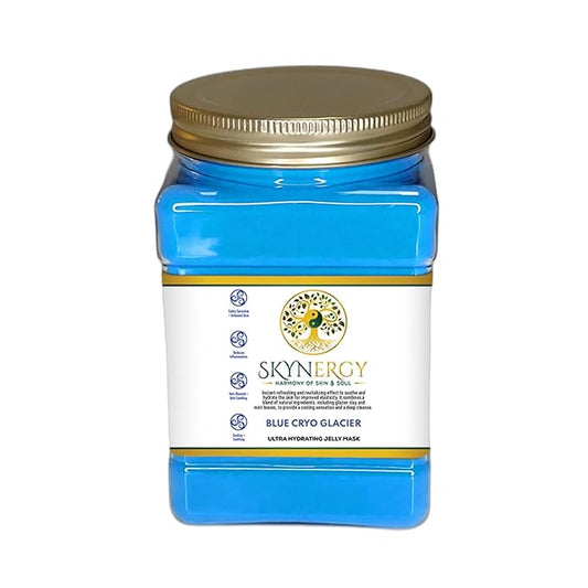 Blue Cryo Glacier Jelly Mask - Professional Peel Off Jelly Mask for Hydration & Glow - Vajafacial Jelly Mask - Spa Grade Skincare Mask for Home Use, Hydro Glo Mask |12 Applications (30 Fl Oz)