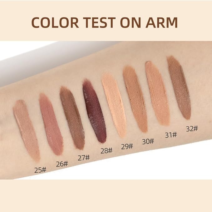 Liquid Eyeshadow Set Matte Brown Toned Eye Shadow Nude Eyeshadow Base Long Lasting(8 Color)#C