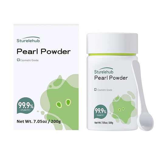 Sturelehub Pearl Powder Organic, for Face, 7.05OZ / 200g 99.9% Purity, Cosmetic Grade, for DIY Mask, Cream And Lotion, Organic Pearl Powder For Homemade Cosmetics