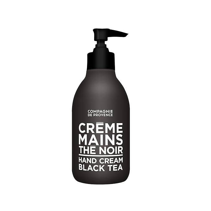 Compagnie de Provence Luxury Hand Cream - Black Tea - 10 Fl Oz Glass Pump Bottle