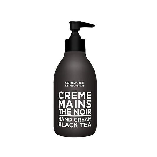 Compagnie de Provence Luxury Hand Cream - Black Tea - 10 Fl Oz Glass Pump Bottle