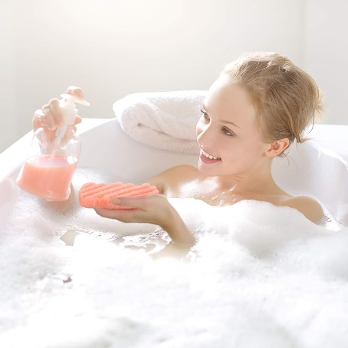 8 Pieces Konjac Soft Bath Shower Sponge Body Pouf Scrubber Exfoliating Facial Cleaning Sponges Foam Loofah for Women Men Kids