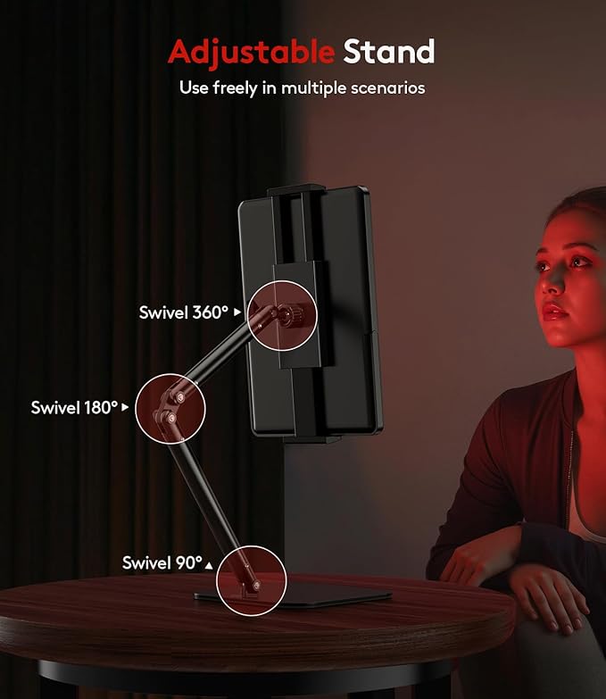 Portable Red Light Panel: Cordless Lightweight 660 850nm LED Light Therapy Device for Women - Red & Infrared Light for Daily Skin Care and Muscle Pain Relief - Including Stand